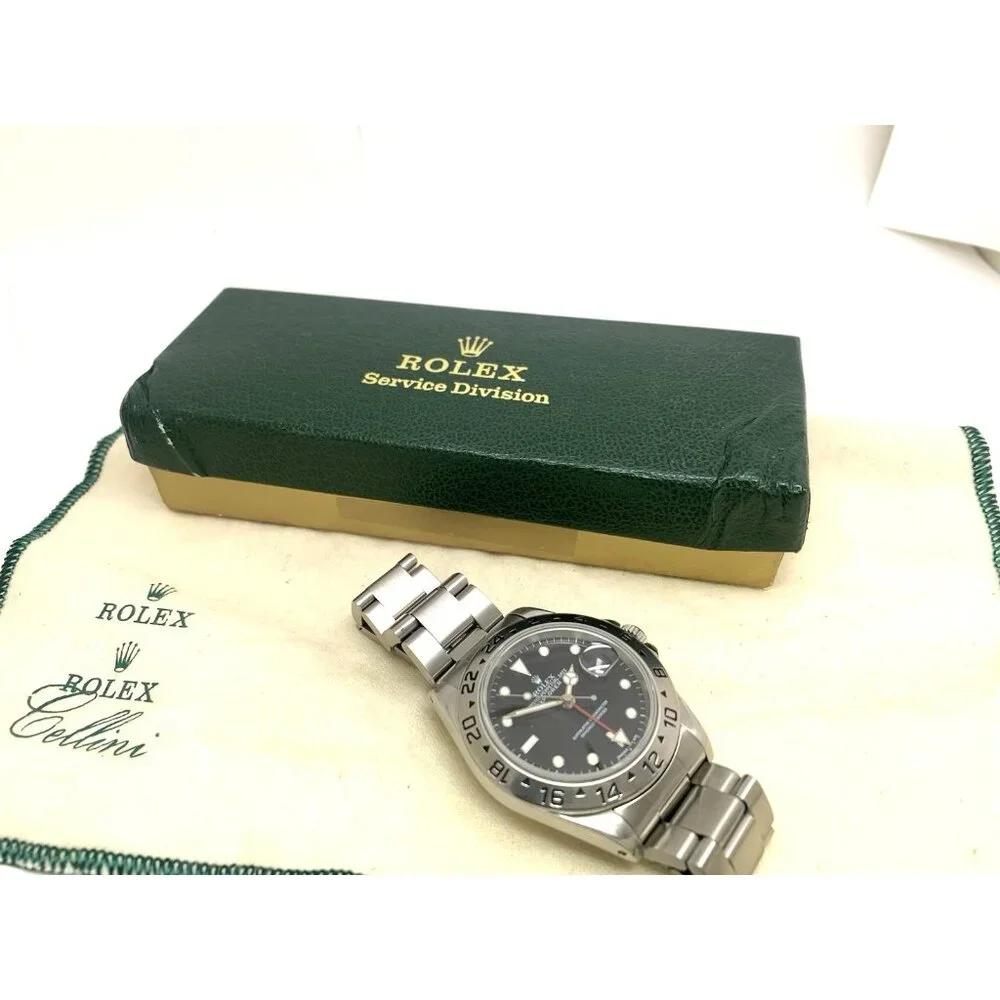 1997 Rolex Men's Watch Explorer II 16570 GMT Swiss Automatic Black Dial 40mm